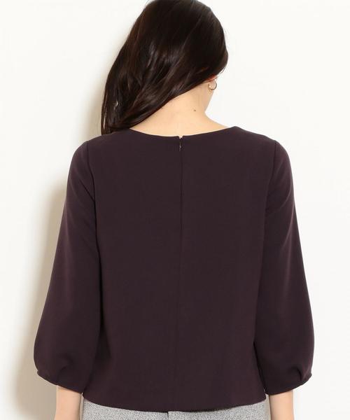 green label relaxing（グリーンレーベルリラクシング）の「CS スクエアネック ボリューム スリーブ ブラウス（シャツ/ブラウス・レディース・パープル/ベージュ・FREE）」の12枚目の写真