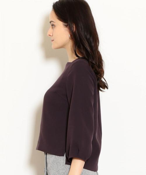 green label relaxing（グリーンレーベルリラクシング）の「CS スクエアネック ボリューム スリーブ ブラウス（シャツ/ブラウス・レディース・パープル/ベージュ・FREE）」の10枚目の写真