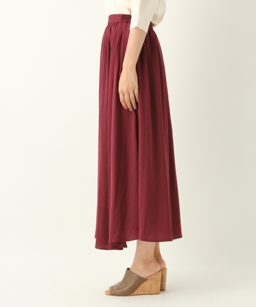 A part by（アパートバイ）の「Pギャザーマキシスカート 801525（スカート・レディース・ベージュ/ボルドー・FREE）」の9枚目の写真