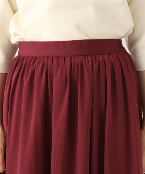 A part by（アパートバイ）の「Pギャザーマキシスカート 801525（スカート・レディース・ベージュ/ボルドー・FREE）」の11枚目の写真