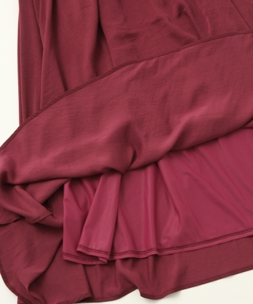 A part by（アパートバイ）の「Pギャザーマキシスカート 801525（スカート・レディース・ベージュ/ボルドー・FREE）」の14枚目の写真