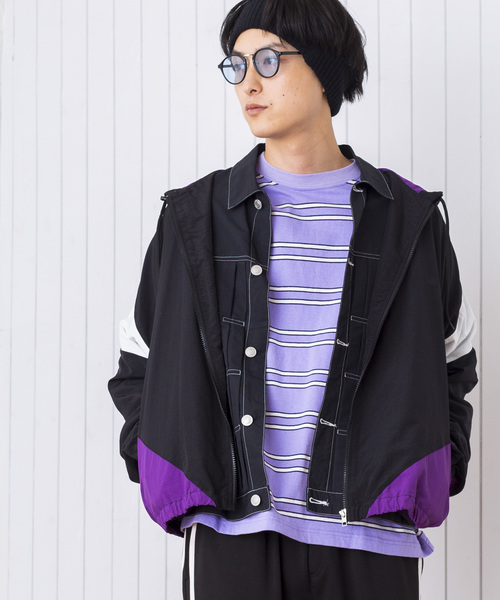 WEGO(ウィゴー)の「WEGO/フーデッドナイロンブルゾン(ナイロンジャケット・メンズ・ネイビー/ダークグリーン/ブラック・MEDIUM/LARGE)」の2枚目の写真