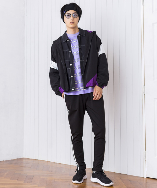 WEGO(ウィゴー)の「WEGO/フーデッドナイロンブルゾン(ナイロンジャケット・メンズ・ネイビー/ダークグリーン/ブラック・MEDIUM/LARGE)」の4枚目の写真