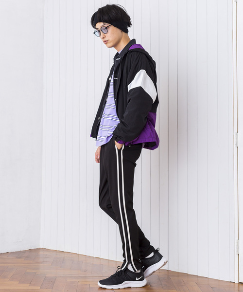 WEGO(ウィゴー)の「WEGO/フーデッドナイロンブルゾン(ナイロンジャケット・メンズ・ネイビー/ダークグリーン/ブラック・MEDIUM/LARGE)」の6枚目の写真