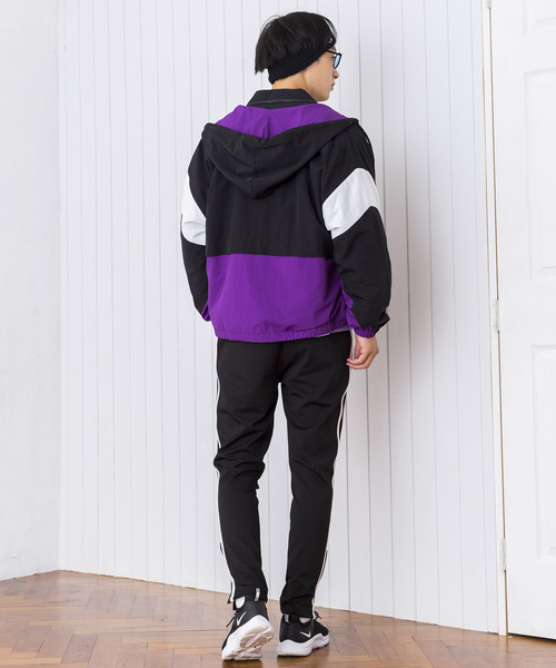 WEGO(ウィゴー)の「WEGO/フーデッドナイロンブルゾン(ナイロンジャケット・メンズ・ネイビー/ダークグリーン/ブラック・MEDIUM/LARGE)」の7枚目の写真