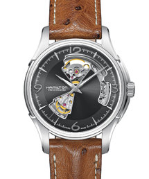 HAMILTON [ハミルトン] 腕時計 Jazzmaster （ジャズマスター） Open Heart オート 自動巻き 40MM レザーベルト グレー×ブラウン