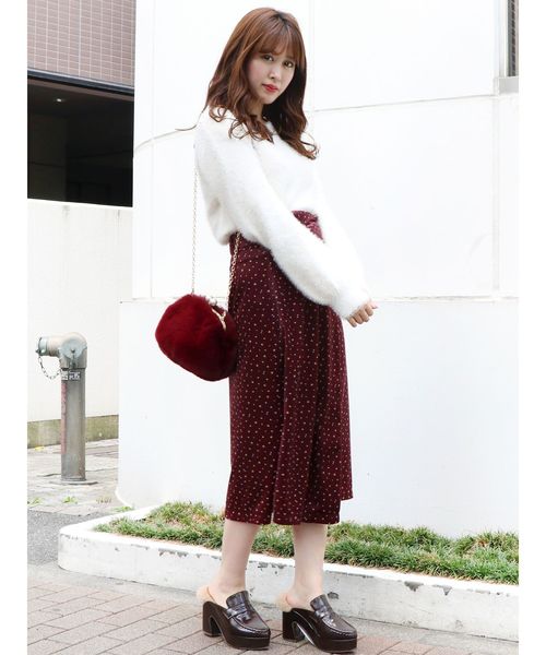 dazzlin（ダズリン）の「ベロアプリントスカート（スカート・レディース・ブラック/ボルドー/ブルー・SMALL/MEDIUM）」の20枚目の写真