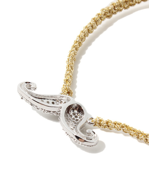 RANDOM(ランダム)の「【 RANDOM / ランダム 】 MUSTACHE CUBIC ZIRCONIA CORD BRACELET / キュービック ジルコニア ブレスレット(ブレスレット・メンズ・ネイビー/レッド/グレー/ブラック/ゴールド・FREE)」の8枚目の写真