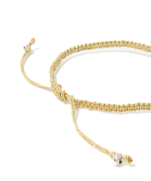 RANDOM(ランダム)の「【 RANDOM / ランダム 】 MUSTACHE CUBIC ZIRCONIA CORD BRACELET / キュービック ジルコニア ブレスレット(ブレスレット・メンズ・ネイビー/レッド/グレー/ブラック/ゴールド・FREE)」の9枚目の写真