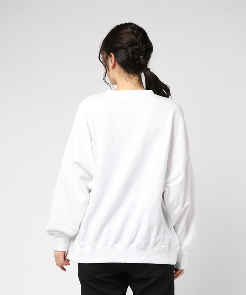 WEGO（ウィゴー）の「WEGO/デイリーカラールーズスウェット（スウェット・レディース・杢グレー/オレンジ系その他2/ライトパープル/グリーン/ホワイト・FREE）」の7枚目の写真