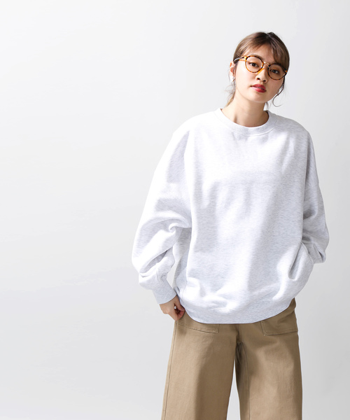 WEGO（ウィゴー）の「WEGO/デイリーカラールーズスウェット（スウェット・レディース・杢グレー/オレンジ系その他2/ライトパープル/グリーン/ホワイト・FREE）」の11枚目の写真