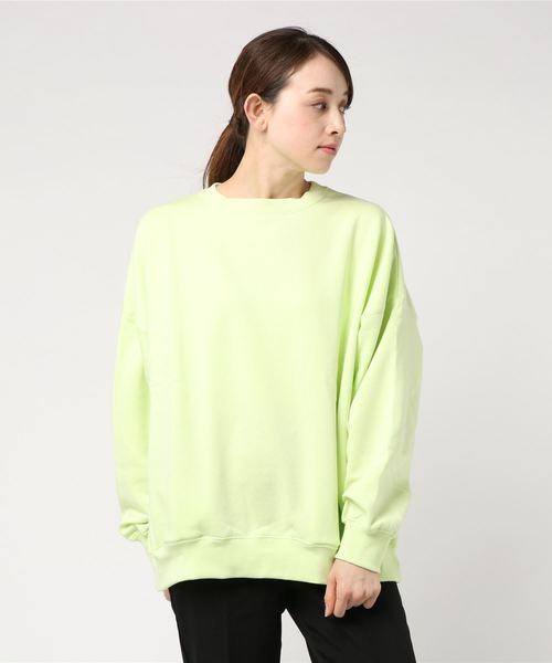 WEGO（ウィゴー）の「WEGO/デイリーカラールーズスウェット（スウェット・レディース・杢グレー/オレンジ系その他2/ライトパープル/グリーン/ホワイト・FREE）」の21枚目の写真