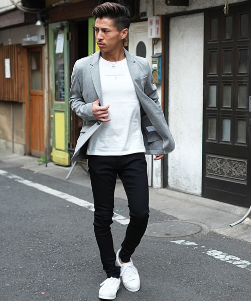 GOSTAR DE FUGA(ゴスタール ジフーガ)の「ストレッチポンチテーラードジャケット(テーラードジャケット・メンズ・ブラック/グレー・M/L/XL)」の2枚目の写真