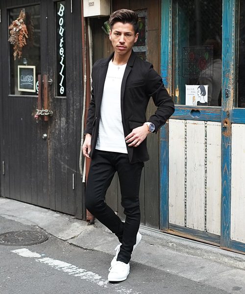 GOSTAR DE FUGA(ゴスタール ジフーガ)の「ストレッチポンチテーラードジャケット(テーラードジャケット・メンズ・ブラック/グレー・M/L/XL)」の9枚目の写真