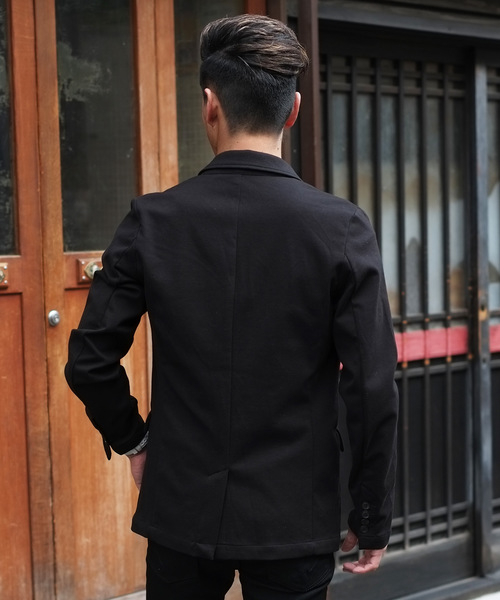 GOSTAR DE FUGA(ゴスタール ジフーガ)の「ストレッチポンチテーラードジャケット(テーラードジャケット・メンズ・ブラック/グレー・M/L/XL)」の3枚目の写真