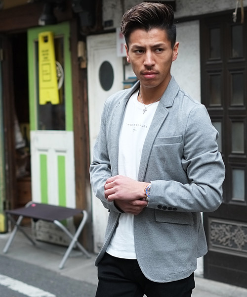 GOSTAR DE FUGA(ゴスタール ジフーガ)の「ストレッチポンチテーラードジャケット(テーラードジャケット・メンズ・ブラック/グレー・M/L/XL)」の5枚目の写真