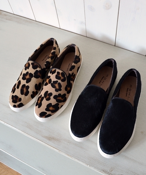 MOHI（モヒ）の「MOHI:スリッポン◇（スニーカー・レディース・ブラック/レオパード・37/36/38）」の6枚目の写真