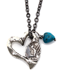 ネックレス/オープンハート/ラージ/チェーン