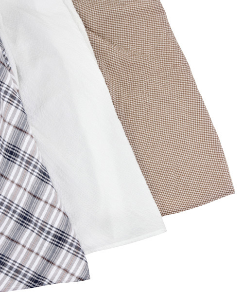 RANDA（ランダ）の「ボリュームスリーブロングワンピース（ワンピース・レディース・ホワイト/ブラウン/チェック/ブラック・1/0）」の5枚目の写真