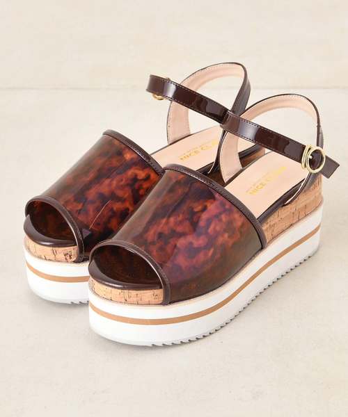 one after another NICE CLAUP（ワンアフターアナザーナイスクラップ）の「ライン入り厚底サンダル（サンダル・レディース・ブラウン/クリア・SMALL/MEDIUM/LARGE）」の10枚目の写真