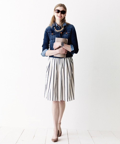 SHARE PARK(シェアパーク)の「【VERY掲載商品】ジョグデニム Gジャン (デニムジャケット・レディース・ホワイト系/ブルー系・0/1)」の2枚目の写真