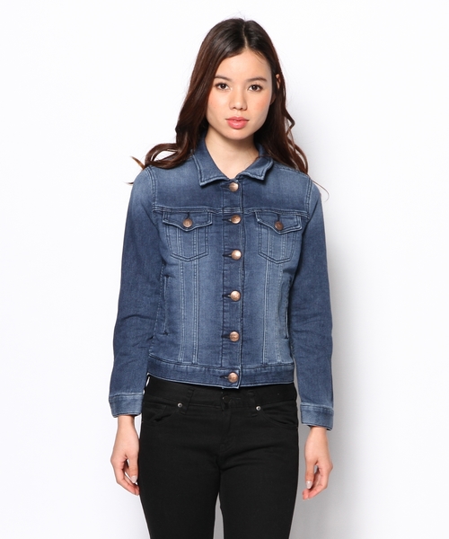 SHARE PARK(シェアパーク)の「【VERY掲載商品】ジョグデニム Gジャン (デニムジャケット・レディース・ホワイト系/ブルー系・0/1)」の4枚目の写真