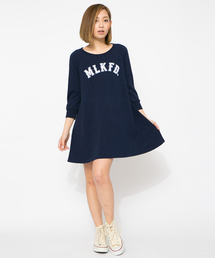 MILKFED. | SWEAT FLARE DRESS MLKFD　（ワンピース/スウェット/無地/ロゴ/フレアー）(ワンピース)