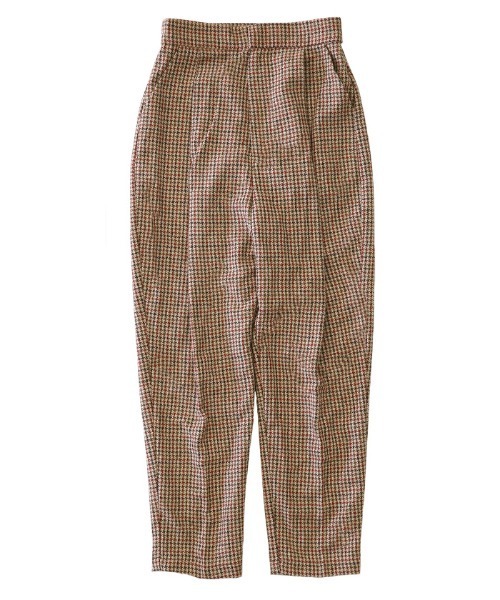 select MOCA(セレクトモカ)の「ガンクラブチェックハイウエストパンツ(その他パンツ・レディース・ベージュ/バーガンディー・SMALL/MEDIUM)」の14枚目の写真