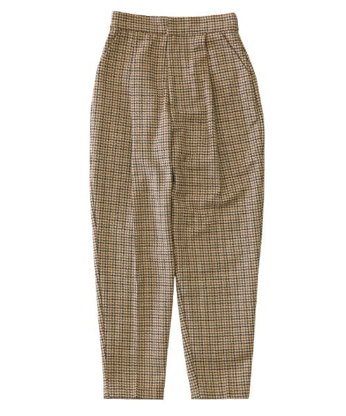 select MOCA(セレクトモカ)の「ガンクラブチェックハイウエストパンツ(その他パンツ・レディース・ベージュ/バーガンディー・SMALL/MEDIUM)」の13枚目の写真