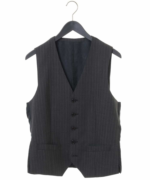 MICHEL KLEIN HOMME   （ミッシェルクランオム）の「ジレ（ビエラーノストライプ）（その他アウター・メンズ・ネイビー/グレー・48/44/51）」の2枚目の写真