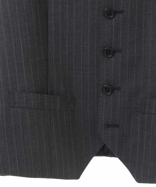 MICHEL KLEIN HOMME   （ミッシェルクランオム）の「ジレ（ビエラーノストライプ）（その他アウター・メンズ・ネイビー/グレー・48/44/51）」の6枚目の写真