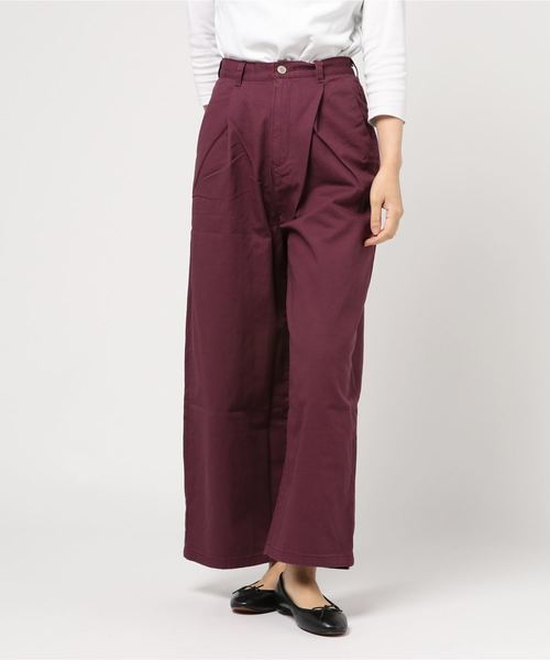 Culture Medium(カルチャーミディアム)の「20sツイルハイウエストワイドパンツ(その他パンツ・レディース・ブラック/ベージュ/パープル/ブラウン/カーキ・FREE)」の5枚目の写真