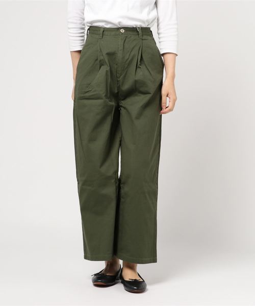 Culture Medium(カルチャーミディアム)の「20sツイルハイウエストワイドパンツ(その他パンツ・レディース・ブラック/ベージュ/パープル/ブラウン/カーキ・FREE)」の4枚目の写真