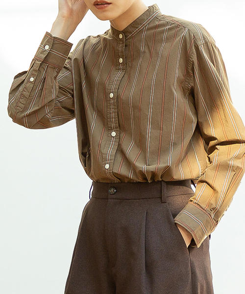 coen（コーエン）の「【WEB限定追加生産・ムック本掲載】ブロードバンドカラー ロングシャツ（シャツ/ブラウス・レディース・ブラウン/ホワイト/ロイヤルブルー・FREE）」の4枚目の写真