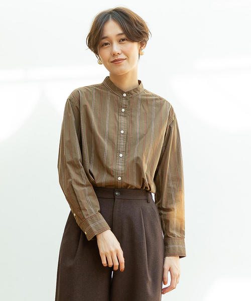 coen（コーエン）の「【WEB限定追加生産・ムック本掲載】ブロードバンドカラー ロングシャツ（シャツ/ブラウス・レディース・ブラウン/ホワイト/ロイヤルブルー・FREE）」の5枚目の写真