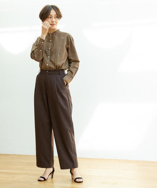 coen（コーエン）の「【WEB限定追加生産・ムック本掲載】ブロードバンドカラー ロングシャツ（シャツ/ブラウス・レディース・ブラウン/ホワイト/ロイヤルブルー・FREE）」の15枚目の写真