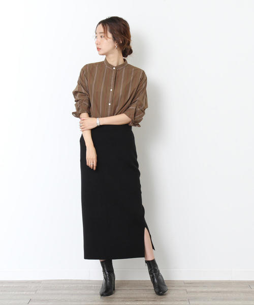 coen（コーエン）の「【WEB限定追加生産・ムック本掲載】ブロードバンドカラー ロングシャツ（シャツ/ブラウス・レディース・ブラウン/ホワイト/ロイヤルブルー・FREE）」の11枚目の写真