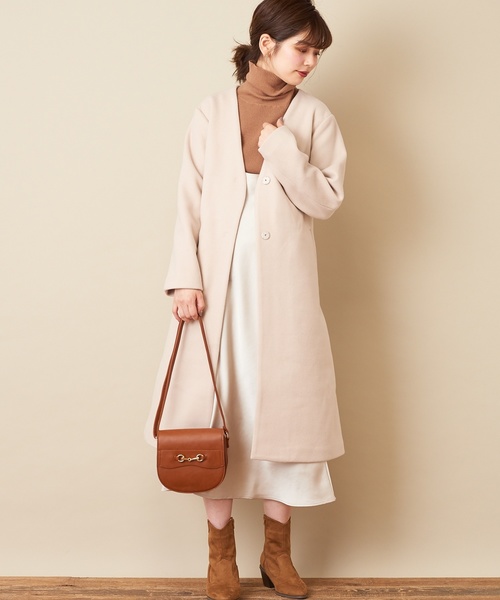 natural couture(ナチュラルクチュール)の「サテン2WAYキャミワンピース(ワンピース・レディース・ブラウン/ピンク/アイボリー/キャメル・FREE)」の11枚目の写真