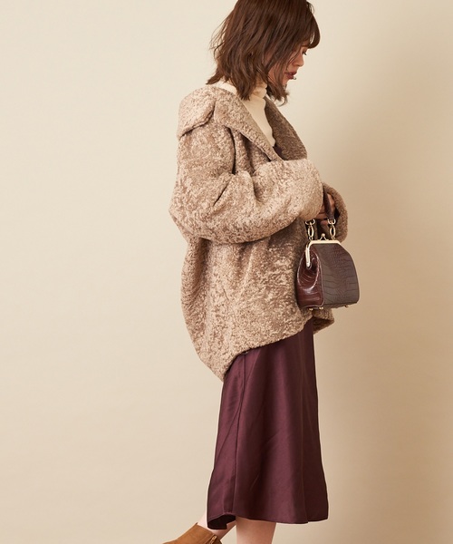 natural couture(ナチュラルクチュール)の「サテン2WAYキャミワンピース(ワンピース・レディース・ブラウン/ピンク/アイボリー/キャメル・FREE)」の21枚目の写真