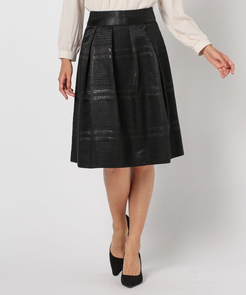 NARACAMICIE（ナラカミーチェ）の「ラメジャカードスカート（スカート・レディース・ブラック・SMALL/MEDIUM/LARGE）」の5枚目の写真