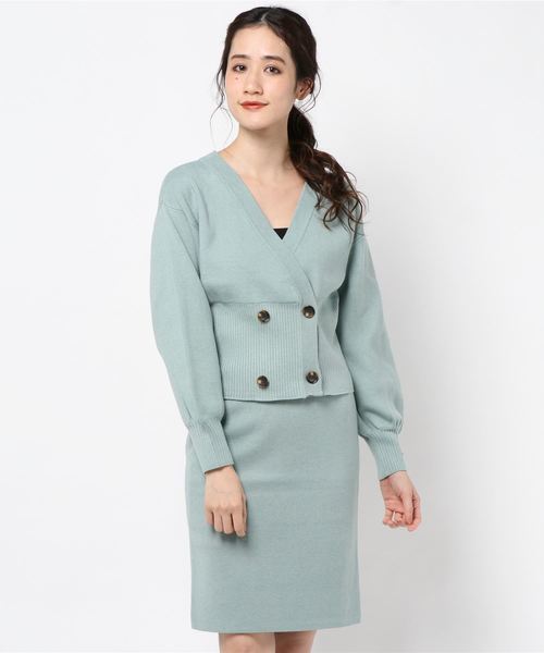 ワンピース rienda rienda｜ダブルカラーニットワンピース | Rakuten Fashion(楽天