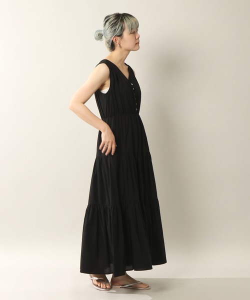 notch.（ノッチ）の「ノースリーブティアードワンピース（ワンピース