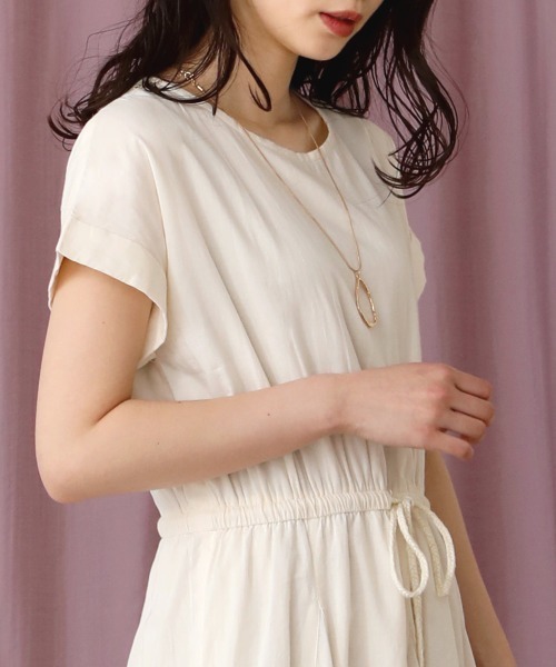 Bou Jeloud（ブージュルード）の「Made in INDIA◆6枚ハギフレアマキシワンピース/ウエストマークバイカラーロングワンピ/コットンギャザースカート（ワンピース・レディース・ホワイト系その他/A/モカ/チャコールグレー/レッド・38）」の7枚目の写真