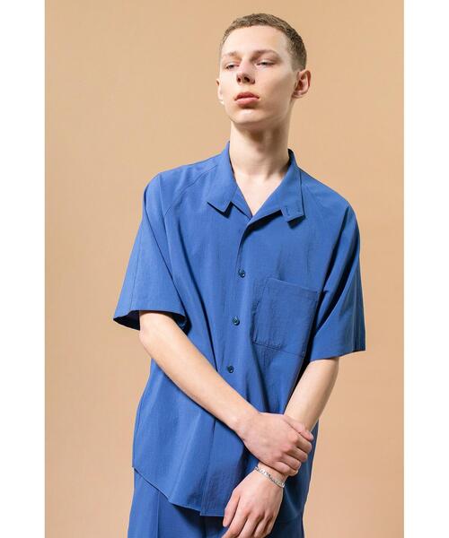 MONKEY TIME(モンキータイム)の「<monkey time> PE/TRO DOG EAR SSL/シャツ(シャツ/ブラウス・メンズ・ブラック/ベージュ/コバルトブルー・S/M/L/XL)」の3枚目の写真