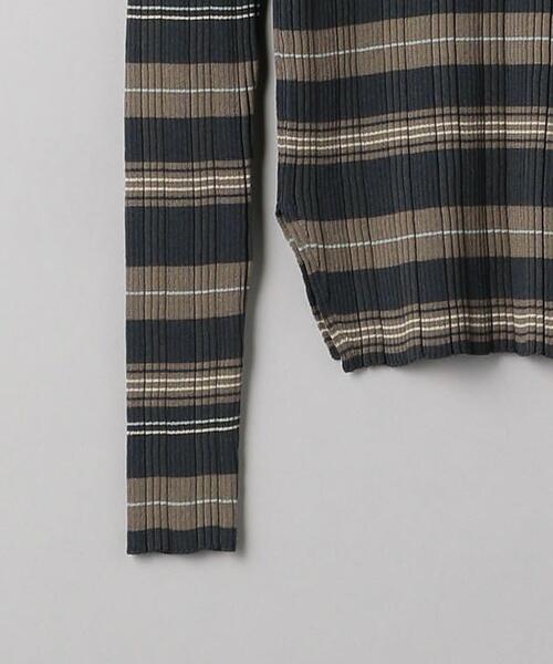 beautiful people（ビューティフルピープル）の「＜beautiful people＞リブボーダーカットソーΨо（Tシャツ/カットソー・レディース・ネイビー/ライム・36）」の6枚目の写真