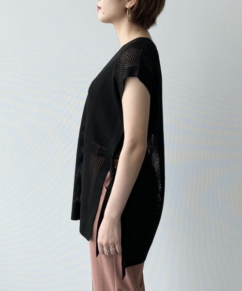 PAGEBOY（ページボーイ）の「メッシュアミニットベスト（ベスト・レディース・ブラック/グレイッシュベージュ・FREE）」の8枚目の写真