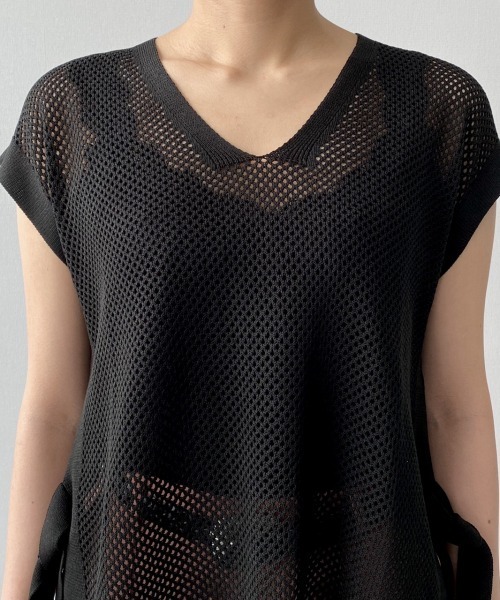 PAGEBOY（ページボーイ）の「メッシュアミニットベスト（ベスト・レディース・ブラック/グレイッシュベージュ・FREE）」の13枚目の写真