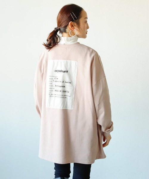 Birthday room(バースデイルーム)の「オリジナルバックプリントオーバーサイズ裏毛トレーナー(Tシャツ/カットソー)」|ピンク