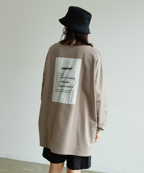 Birthday room(バースデイルーム)の「オリジナルバックプリントオーバーサイズ裏毛トレーナー(Tシャツ/カットソー)」|アッシュグレー
