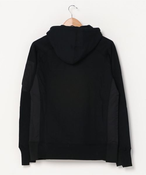 1piu1uguale3 RELAX（ウノピュウノウグァーレトレリラックス）の「1PIU1UGUALE3 RELAX(ウノピゥウノウグァーレトレ)裏毛切り替えプルオーバーパーカー（パーカー・メンズ・ブラック/グレー・S/L/M/XL/XXL）」の12枚目の写真